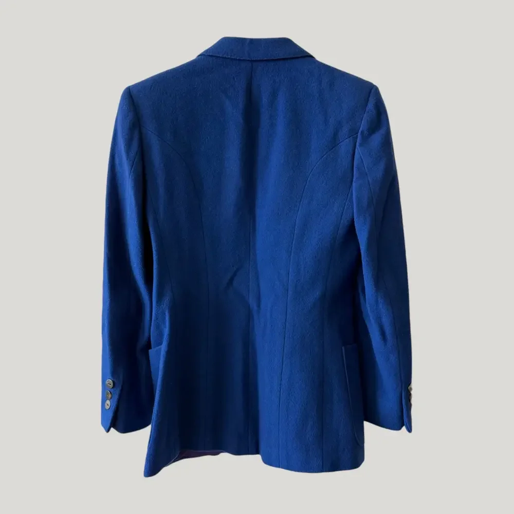 Vintage Saks Fifth Avenue • Blue and Violet Wool Blazer Jacket